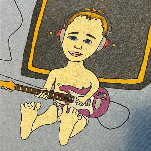 Weezer Enlightenment Tour 2002 Cute Baby Guitarist Graphic Concert Tee. … - Picture 2 of 16